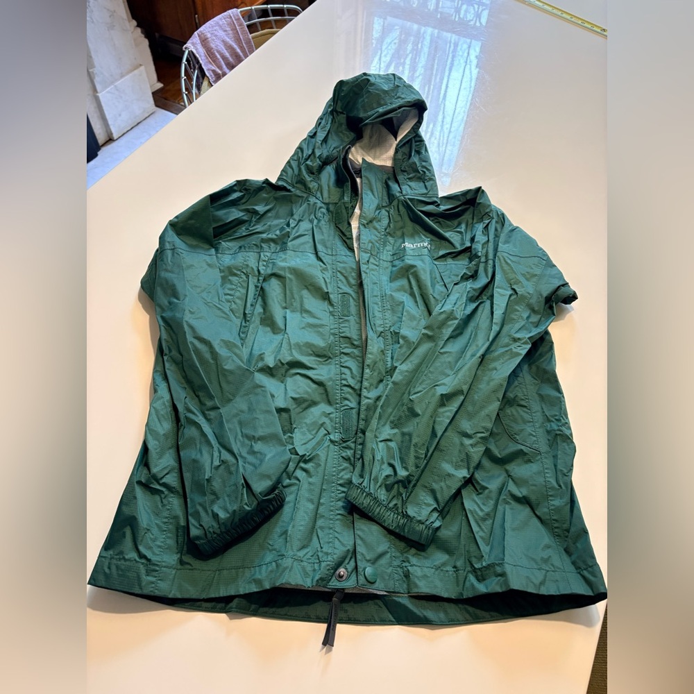 Marmot Forest Green Nylon Hooded Shell